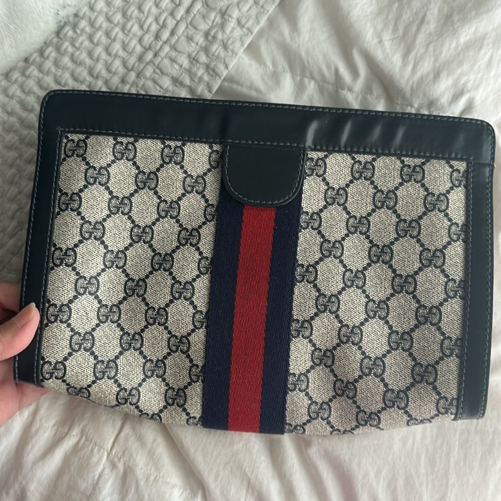 Gucci Navy and Red sherry line vintage - Picture 12 of 12